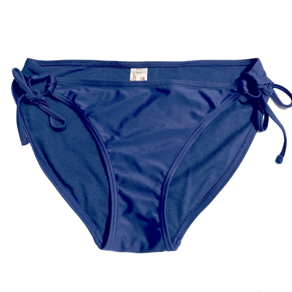 Arizona Navy Blue Side Tie String Bikini Bottoms, Large, Excellent Condition
